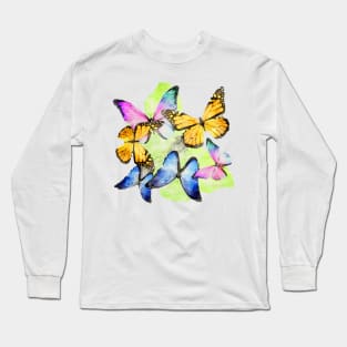 Butterflies are in my Wardrobe! Again and Again Long Sleeve T-Shirt